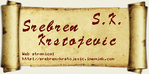 Srebren Krstojević vizit kartica